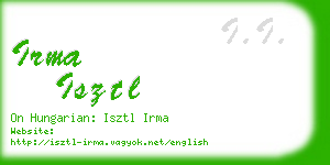 irma isztl business card